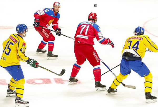 Švédové v úvodním duelu Channel One Cupu zaskočili domácí sbornou
